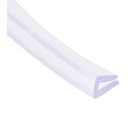 TOP-VIGOR Joint de garniture, feuille de protection en U en PVC transparent, convient aux bords de 3 à 5 mm de long, bordure en U de 0,28 m de hauteur