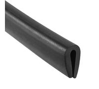 TOP-VIGOR Joint en U en PVC noir pour bordure de 1,5 à 2 mm de long, canal en caoutchouc en forme de U