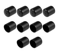TOP-VIGOR Lot de 10 embouts en caoutchouc souple en vinyle souple pour utilisation en intérieur et en extérieur - 30 mm ID - Noir