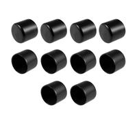 TOP-VIGOR Lot de 10 embouts en caoutchouc souple en vinyle souple pour utilisation en intérieur et en extérieur - 32 mm ID - Noir