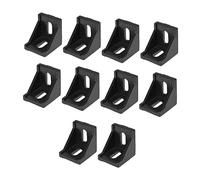 TOP-VIGOR Lot de 10 supports d'angle intérieur en aluminium, 40 mm x 40 mm, connecteur de support de montage à angle droit pour profil d'extrusion en aluminium série 4040