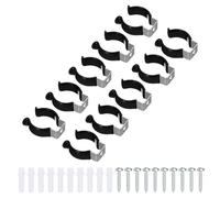 TOP-VIGOR Lot de 10 supports T8 en U pour ampoule LED, support de montage en acier inoxydable, support de tube fluorescent, pinces à vis, supports à ressort, clips d'outils pour éviter l'affaissement,