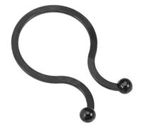 TOP-VIGOR Lot de 100 attaches de câble torsadées en nylon en forme de U de 18 mm de diamètre pour ordinateur portable, câble USB, cordon d'écouteurs, câble Ethernet, noir