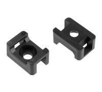 TOP-VIGOR Lot de 100 bases de montage en nylon pour serre-câbles - 5,2 mm - Support de câble réglable avec autobloquant pour ranger les fils et les câbles - Noir
