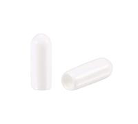 TOP-VIGOR Lot de 100 embouts en caoutchouc ronds flexibles de 4 mm ID - Cache-boulons en vinyle blanc pour vis, tubes, câbles, fils, cylindres, etc