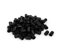 TOP-VIGOR Lot de 100 embouts en caoutchouc souple en vinyle souple pour utilisation en intérieur et extérieur - 9 mm ID - Noir