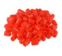 TOP-VIGOR Lot de 100 embouts en caoutchouc souple en vinyle souple pour utilisation en intérieur et extérieur - 8 mm ID - Rouge