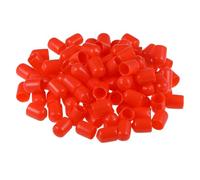 TOP-VIGOR Lot de 100 embouts en caoutchouc souple en vinyle souple pour utilisation en intérieur et extérieur - 9,5 mm ID - Rouge