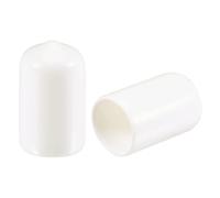 TOP-VIGOR Lot de 100 embouts en caoutchouc souple en vinyle souple pour utilisation intérieure et extérieure - 12 mm ID - Blanc