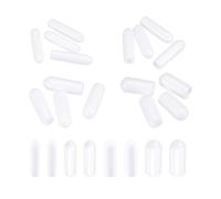 TOP-VIGOR Lot de 100 embouts en caoutchouc souple et ronds en vinyle souple pour boulons, vis, tubes, câbles, fils - 2 mm/3 mm/4 mm/6 mm, blanc