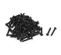 TOP-VIGOR Lot de 100 vis à tête cylindrique hexagonale M3 x 18 mm, entraînement à six pans creux, en alliage d'acier 10,9, boulons de fixation pour machine