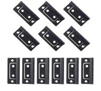 TOP-VIGOR Lot de 12 charnières de porte sans mortaise, 5,1 cm sans bruit, charnières d'armoire, meubles de fenêtre, armoire, noir