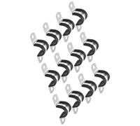 TOP-VIGOR Lot de 12 colliers de serrage de 20 mm, sangles de tuyau en caoutchouc rembourrées en acier inoxydable 304 en forme de U, support de tube pour fixation de tuyau, fil de tuyau