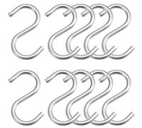 TOP-VIGOR Lot de 16 crochets en forme de S en acier inoxydable de 5 cm de long pour accrocher des objets dans la cuisine, le jardin, la salle de bain, le garage