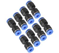 TOP-VIGOR Lot de 16 raccords pneumatiques de 4 mm, kit de connecteurs de tuyau d'air droit à connexion rapide de 0,5/32" OD