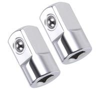 TOP-VIGOR Lot de 2 adaptateurs de douille 1/4" femelle vers 1/2" mâle, adaptateur 1/4 à 1/2 en acier au chrome vanadium avec blocage à bille pour cliquets et outils à main
