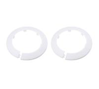 TOP-VIGOR Lot de 2 cache-tuyaux décoratifs de 90 mm, rosaces en plastique PP à clipser pour tuyau d'eau, ligne de vidange, tuyau d'évacuation de toilettes, garniture de décoration d'entrée de tuyau
