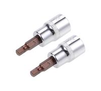 TOP-VIGOR Lot de 2 douilles hexagonales, clé Allen H5 (5 mm), embouts hexagonaux en acier S2 de qualité supérieure, avec 48 mm de longueur pour clé dynamométrique, clé à cliquet, perceuses à