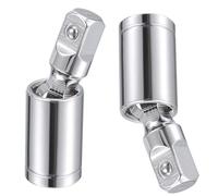 TOP-VIGOR Lot de 2 douilles universelles pivotantes à impact profond en acier Cr-V avec pivot à 360° et boule à ressort pour cliquets et outils à main
