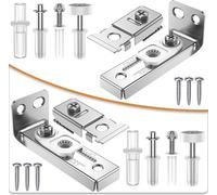 TOP-VIGOR Lot de 2 kits de réparation de quincaillerie pour porte pliante à deux volets, pièces de rechange pour porte pliante en accordéon de 2,2 cm à 2,5 cm avec roue de guidage et support pivotant