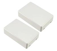 TOP-VIGOR Lot de 2 mini boîtes de jonction électrique anti-poussière en plastique ABS pour projets électroniques de bricolage, boîtier de module d'alimentation intérieur, boîtier d'instrument, gris