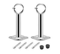 TOP-VIGOR Lot de 2 supports de tuyau de 25 mm de diamètre - 250 mm de hauteur - En acier inoxydable - Pour rideau de douche et armoire