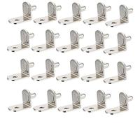 TOP-VIGOR Lot de 20 chevilles de support d'étagère en forme de L avec trou pour armoire, armoire, meuble, étagère de placard 5 mm