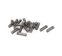 TOP-VIGOR Lot de 20 ressorts de compression, diamètre extérieur de 3 mm, taille du fil de 0,5 mm, longueur libre de 10 mm, ressort de tension double étendu durable à double crochet pour projets de