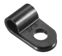 TOP-VIGOR Lot de 20 serre-câbles en nylon de type R, assortiment de colliers de serrage en plastique de 4,8 mm, clips de serrage en plastique pour câbles électriques, conduits de câbles, noir UC-0,5