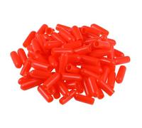 TOP-VIGOR Lot de 200 embouts en caoutchouc souple en vinyle souple pour utilisation en intérieur et en extérieur - 4 mm ID - Rouge