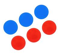 TOP-VIGOR Lot de 3 paires / 6 étiquettes autocollantes en acrylique pour eau chaude et froide, pour robinets, éviers, rouge/bleu