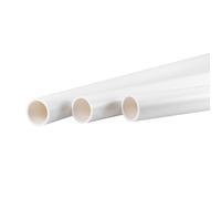 TOP-VIGOR Lot de 3 tuyaux ronds rigides en PVC - 21 mm x 25 mm x 500 mm - Pour décoration à faire soi-même, tuyau d'eau, aquarium, artisanat, décoration, manchon de câble, blanc