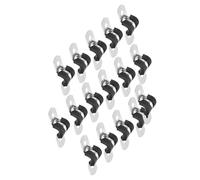 TOP-VIGOR Lot de 30 colliers de serrage de 6 mm, sangles de tuyau en caoutchouc rembourrées en acier inoxydable 304 en forme de U, support de tube pour fixation de tuyaux, fils
