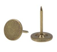 TOP-VIGOR Lot de 30 punaises à tête plate en bronze pour tapisserie, très résistantes, 11 x 17 mm, punaises décoratives pour mur, tableau en liège, meubles et tableau d'affichage