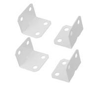 TOP-VIGOR Lot de 4 équerres d'angle blanches en L pour bois