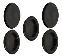 TOP-VIGOR Lot de 5 œillets d'obturation en caoutchouc noir de 40 mm pour trous électriques pour prises de voiture, bateau, pompe, câblage de plomberie