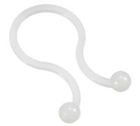 TOP-VIGOR Lot de 50 attaches de câble torsadées en nylon en forme de U de 10,5 mm de diamètre pour ordinateur portable, câble USB, cordon d'écouteurs, câble Ethernet, blanc