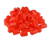 TOP-VIGOR Lot de 50 embouts en caoutchouc souple en vinyle souple pour utilisation en intérieur et extérieur - 11 mm ID - Rouge