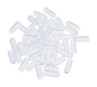 TOP-VIGOR Lot de 50 embouts en caoutchouc souple en vinyle souple transparent et flexible pour boulons, vis, tubes, câbles, fils - Pour intérieur et extérieur - 5 mm ID