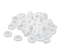 TOP-VIGOR Lot de 50 œillets en caoutchouc blanc de 8 mm, anneaux de protection pour câbles électriques pour prises et câblage de conducteurs
