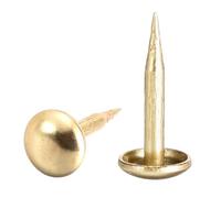 TOP-VIGOR Lot de 50 punaises décoratives dorées de 6 mm x 10 mm pour canapé, chaises, lits, meubles de bricolage et projets d'artisanat à la maison