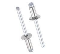 TOP-VIGOR Lot de 50 rivets aveugles en acier inoxydable 304, 5 mm x 10 mm, rivets pop pour métal, rivets en acier avec mandrin à tirer, rivets aveugles pour une utilisation avec pistolet à riveter