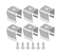 TOP-VIGOR Lot de 50 supports de montage pour corde néon - Pour lumières LED - Clips de fixation - Support avec vis - Accessoires de montage pour bande de lampe de 8 à 11 mm - Colliers de serrage