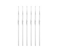 TOP-VIGOR Lot de 6 crochets de 0,6 mm en acier inoxydable pour loisirs créatifs, fil à broder, outil de tissage pour tricot et écharpe