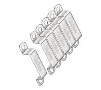 TOP-VIGOR Lot de 6 supports de connexion en forme de U 18 x 61,5 mm en acier inoxydable 304 pour barre de fermeture de porte, support de canal et fixation de tube, tuyau et fil