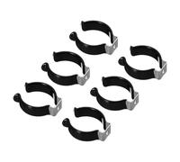 TOP-VIGOR Lot de 6 supports T12 en U pour ampoule LED - Support de montage en acier inoxydable pour tube fluorescent - Pinces à ressort - Pour éviter l'affaissement - Noir