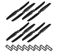 TOP-VIGOR Lot de 8 hélices CW CCW RC 6030 de 15,2 x 7,6 cm à 2 ailettes de rechange pour quadrirotor hexacoptère multirotor avec anneaux adaptateurs bleus, 4CW + 4CCW