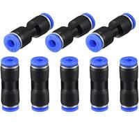 TOP-VIGOR Lot de 8 raccords pneumatiques de 4 mm, diamètre extérieur de 5/32" à connexion rapide pour tube droit