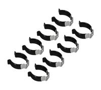 TOP-VIGOR Lot de 8 supports T10 en U pour ampoule LED - Support de montage en acier inoxydable pour tube fluorescent - Pinces à ressort pour éviter l'affaissement - Noir