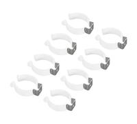 TOP-VIGOR Lot de 8 supports T12 en U pour ampoule LED - Support de montage en acier inoxydable pour tube fluorescent - Pinces à ressort pour éviter l'affaissement - Blanc